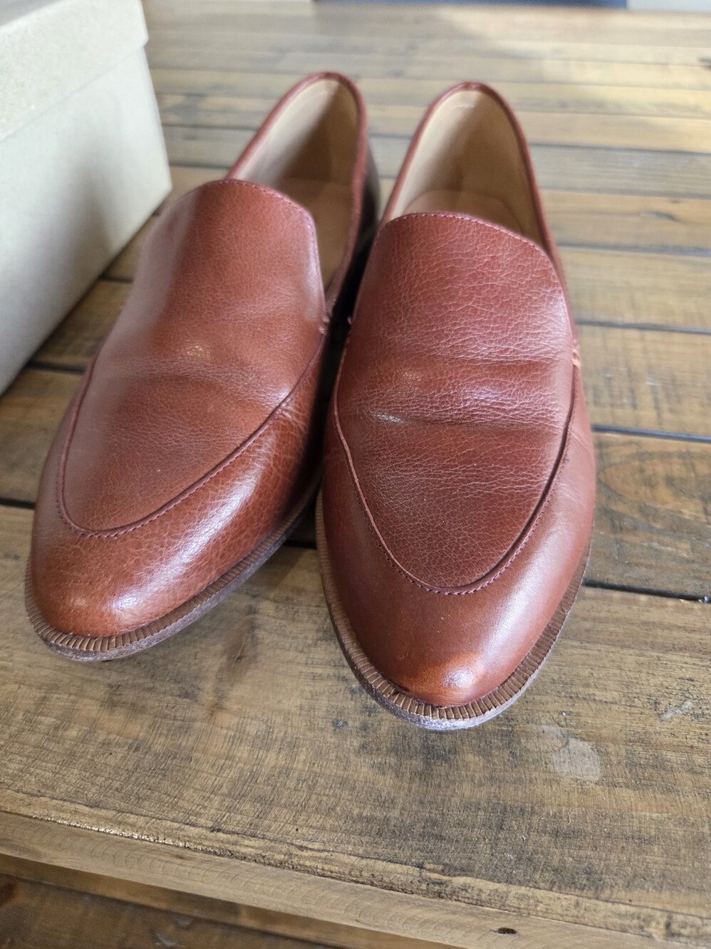 Madewell Women's Leather Loafers - Burnished Mahogany - Size 6.5